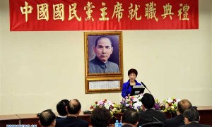 CCTV9英语新闻：洪秀柱就职中国国民党主席