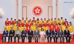 CCTV9英语新闻：内地奥运代表团访问香港